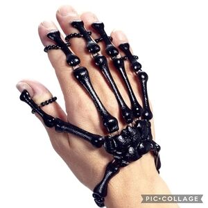 New Forum Novelties Adult Skeleton Bone Hand Bracelet Costume Jewelry Holiday